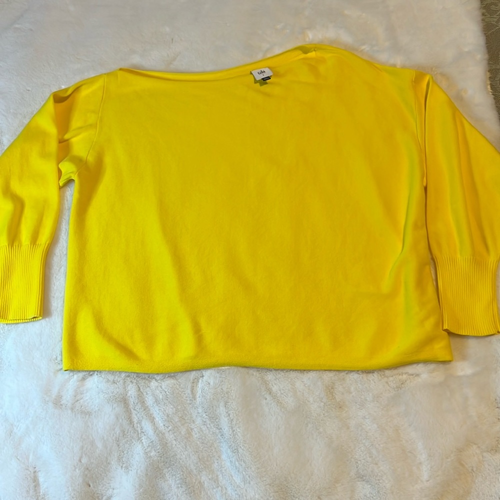 CABI Women's Size Large Buttercup pullover Sweater Yellow